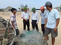 Tấm lưới cũ thành “mới” sau khi thả xuống đáy biển của ngư dân Quảng Bình.