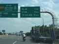Ô tô và xe máy cùng lưu thông trên tuyến cao tốc Hà Nội - Bắc Giang