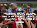 Giao diện trang Obama.org.