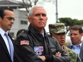 Trong chuyến thăm Hàn Quốc từ ngày 16 - 18/4/2017, Phó Tổng thống Mỹ Mike Pence đã đến Khu phi quân sự hai miền Triều Tiên. Ảnh: AFP/BBC