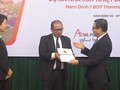Trao Giấy chứng nhận đăng ký đầu tư cho dự án Nhà máy nhiệt điện BOT Nam Định 1