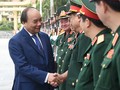 Thủ tướng Nguyễn Xuân Phúc tại lễ khai giảng năm học 2017-2018 của Học viện Quốc phòng. Ảnh: VGP 