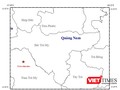 Vị trí tâm chấn trận động đất mạnh 3,9 độ richter vừa xảy ra trên địa bàn huyện Nam Trà My (Quảng Nam)