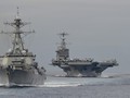 Tàu sân bay USS John C. Stennis và tàu khu trục của Mỹ trên Thái Bình Dương