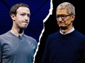 Mark Zuckerberg và Tim Cook thường xuyên không cùng quan điểm. Ảnh: Slate.