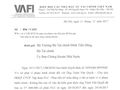 Văn bản của VAFI gửi Bộ trưởng Bộ Tài chính