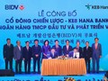 Toàn cảnh buổi lễ công bố ký kết thỏa thuận hợp tác chiến lược giữa BIDV và KEB Hana Bank vào tối ngày 11/11