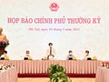 Toàn cảnh buổi họp báo Chính phủ thường kỳ tháng 4/2021 (Ảnh: VGP)