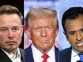 Ông Donald Trump rất tin tưởng hai doanh nhân Elon Musk và Vivek Ramaswamy sẽ giúp ông làm tinh gọn bộ máy chính quyền (Ảnh: Worldjournal)