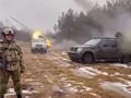 Quân đội Ukraine sử dụng pháo phản lực (MLRS) trên xe bán tải. Ảnh video minh họa South Front