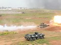 Quân đội Syria và Nga huấn luyện diễn tập chống khủng bố IS. Ảnh video Lực lượng Tiger/quân đội Syria. 