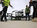 Sáng kiến Máy bay Không người lái Quốc gia của Israel ra mắt một chiếc UAV taxi tại Bệnh viện Hadassah ở Jerusalem ngày 13/9/2023. Ảnh: AFP