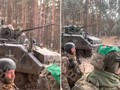 Quân đội Ukraine sử dụng xe thiết giáp chiến đấu bộ binh AIFV của Bỉ. Ảnh video Army Recognition.