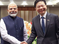 Thủ tướng Singapore Lawrence Wong (bên phải) chào đón Thủ tướng Ấn Độ Narendra Modi vào ngày 5 tháng 9 tại Singapore