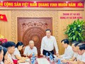 Lãnh đạo xã Tam Hưng làm việc với Tập đoàn Mường Thanh. Ảnh: Trang thông tin điện tử xã Tam Hưng