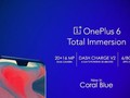 Xanh Coral là màu sắc mới của OnePlus 6. Nguồn: Gizmochina