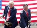 Tổng thống Mỹ Donald Trump và Chủ tịch Foxconn Terry Gou tại lễ động thổ "Dự án 686" xây dựng nhà máy tại Wisconsin. Ảnh: NAR