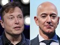 Tài sản của Bezos (phải), Musk đã tăng lên 10% nhờ đại dịch Covid-19. Ảnh: NY Post