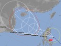 Bản đồ dự báo diễn biến bão số 8 (bão Saudel) của cơ quan khí tượng Nhật Bản
