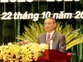 Ông Trương Quang Nghĩa – Uỷ viên Trung ương Đảng, Bí thư Thành uỷ Đà Nẵng khoá XXI phát biểu tại Đại hội đại biểu Đảng bộ TP Đà Nẵng lần thứ XXII, nhiệm kỳ 2020-2025 