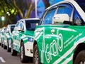 Taxi công nghệ GrabCar (ảnh Xuân Lan)