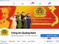 Giao diện trang facebook của lực lượng Công an tỉnh Quảng Nam