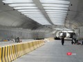 Bên trong hầm chui phía tây cầu Trần Thị Lý