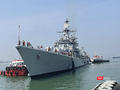 Tàu khu trục INS Delhi Hải quân Ấn Độ đến Đà Nẵng.