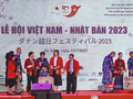 Các đại biểu đánh trống khai mạc lễ hội giao lưu văn hoá Việt Nam - Nhật Bản TP Đà Nẵng năm 2023