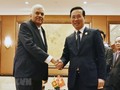 Chủ tịch nước Võ Văn Thưởng gặp Tổng thống Sri Lanka Ranil Wickremesinghe. (Ảnh: Tiến Trung/TTXVN)