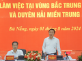 Phó Thủ tướng Trần Hồng Hà phát biểu tại buổi làm việc với các địa phương vùng Bắc Trung Bộ và duyên hải miền Trung.