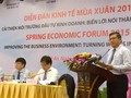 Diễn đàn Kinh tế mùa Xuân 2015 tập trung về cải thiện môi trường đầu tư kinh doanh: biến lời nói thành hành động. 