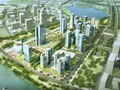 Phối cảnh khu phức hợp "thành phố thông minh" - Thủ Thiêm Eco Smart City trong Khu đô thị mới Thủ Thiêm. 