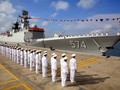Tàu hộ vệ tên lửa Type 054A gia nhập hạm đội Nam Hải tại căn cứ Sanya ở Hải Nam
