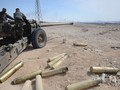 Pháo binh quân đội Syria trên chiến trường miền Bắc Hama