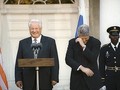 Boris Yeltsin  và Bill Clinton trong một cuộc họp báo ở Washington - ảnh ITAR-TASS