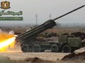 Pháo phản lực hạng năng BM - 30 khai hỏa trên chiến trường Syria. Ảnh minh họa Masdar News