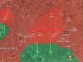 Các mũi tiến công và khu vực giải phóng của quân đội Syria. Ảnh Masdar News
