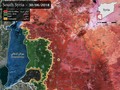 Toàn cảnh chiến trường Daraa tính đến ngày 30.06.2018 theo South Front