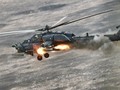 Máy bay trực thăng chiến đấu Mi-28N khai hỏa trên chiến trường Syria. Ảnh Russian Gazeta