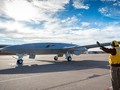 Máy bay không người lái tiếp dầu trên không của Hải quân Mỹ Stingray MQ-25. Ảnh Breaking Defence