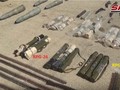 Vũ khí chiến lợi phẩm của quân đội Syria, thu giữ được ở Hama, Sweida và DeirEzzor. Ảnh minh họa video SANA