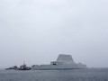 Khu trục hạm siêu tàng hình Zumwalt, sẽ gỡ bỏ pháo hạm. Ảnh UPI