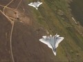 Biên đội máy bay Su-57 bay huấn luyện. Clip quay từ máy bay vận tải An-12.