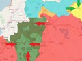 Các hướng tấn công của quân đội Syria và liên minh quân sự FSA và quân đội Thổ Nhĩ Kỳ, theo truyền thông đối lập Syria. Ảnh minh họa SyriaWarNews