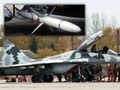 MiG 29 Ukraine, được cho là mang tên lửa chống radar AGM-88. Ảnh The Drive.