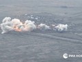 Pháo phản lực nhiệt áp TOS-1A phá hủy vị trí tập trung quân của quân đội Ukraine. Ảnh video RIA.Novosti.