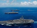 Ba cụm tàu sân bay Mỹ. Ảnh: Sina
