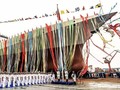 Tàu khu trục Type 055 đầu tiên của Trung Quốc hạ thủy ngày 28/6/2017. Ảnh: Dwnews.