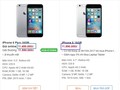 Giá bán iPhone 6 Plus đang thấp hơn cả iPhone 6. Ảnh chụp màn hình.